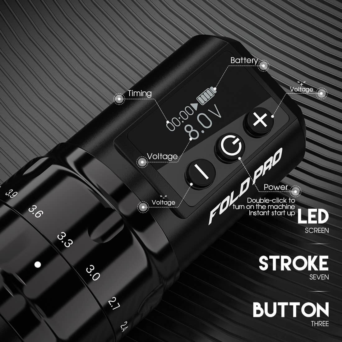Dragonhawk Fold Pro Wireless Tattoo Pen