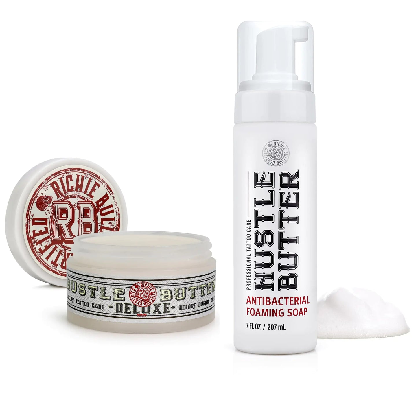 Hustle Butter Tattoo Soap & Aftercare Balm - 5 Ounce Balm & 7 Ounce Tattoo Wash Kit