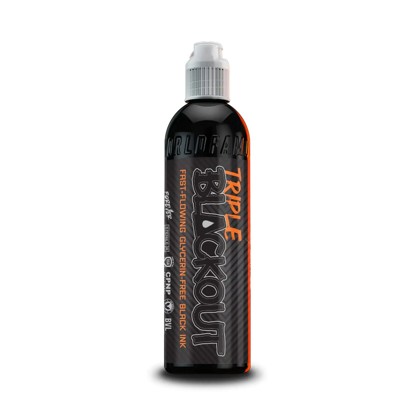 World Famous Tattoo Ink - Triple Blackout Tattoo Ink - Vegan & Non-Toxic (4 oz)