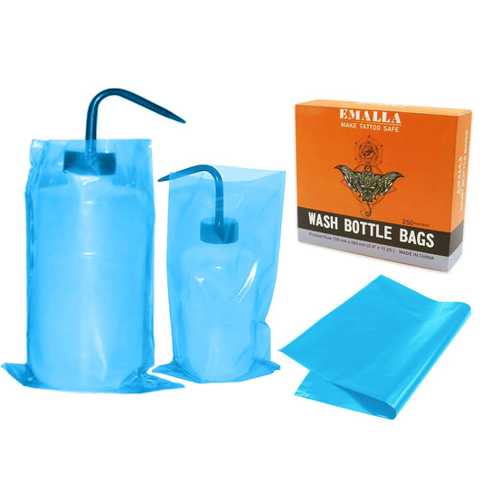 EMALLA 250pcs Wash Bottle Covers Sleeves Disposable (6 X 10 Inch)